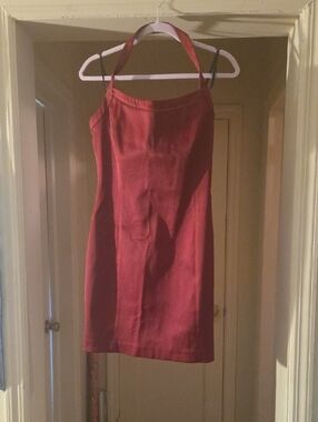 Laundry By Shelli Segal Burgundy Halter Mini Dress